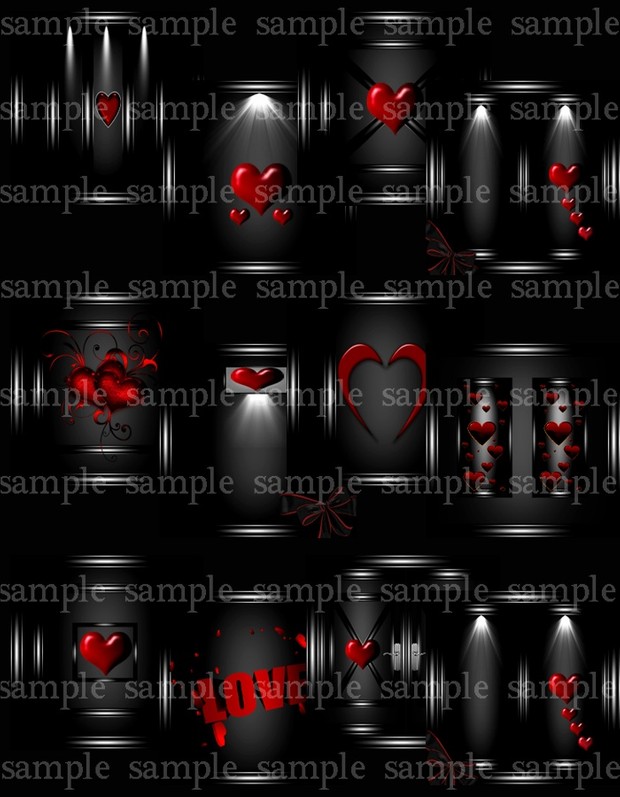 6 Piece Valentines Day Meshes