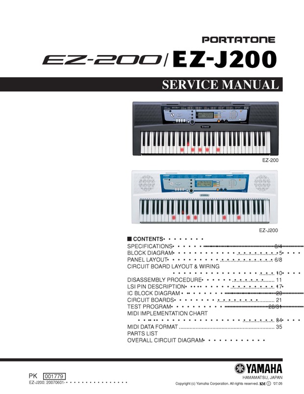 yamaha ez200 manual Yamaha ez-200 portable keyboard with stand includes song book.