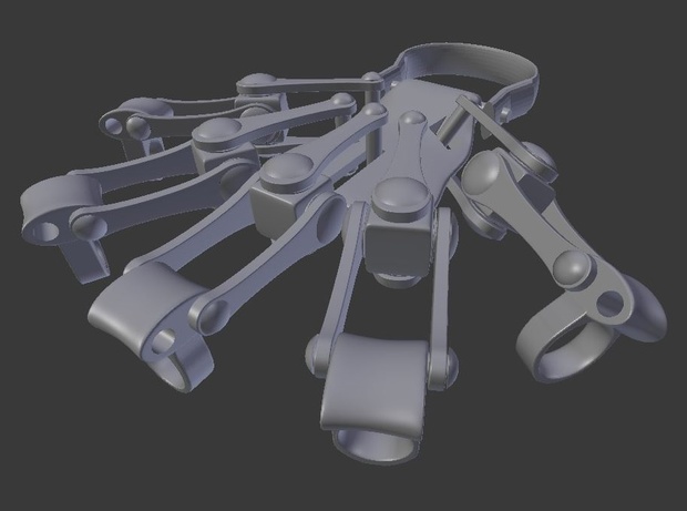 3D Printed Exoskeleton Hands - In One Piece - STL Files