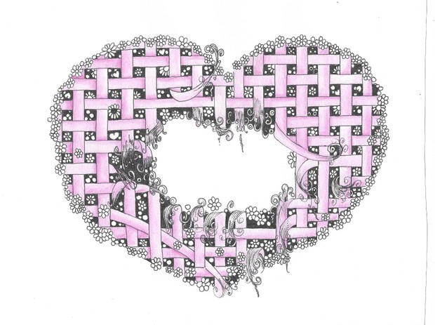 Tattered Heart Coloring Page