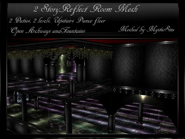 IMVU Mesh 2-Story Reflect Room Mesh
