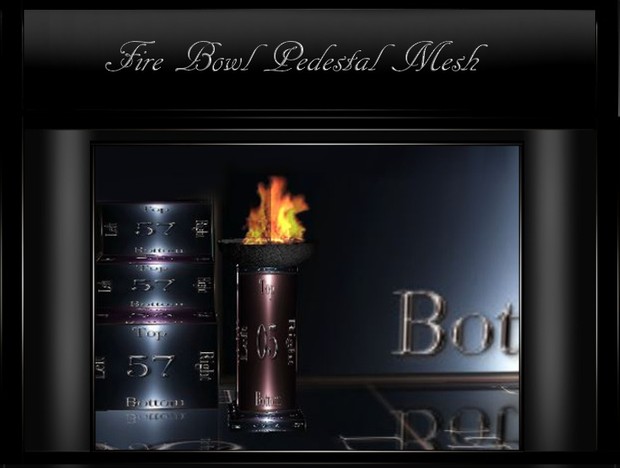 IMVU Furniture Fire Bowl Pedestal Mesh
