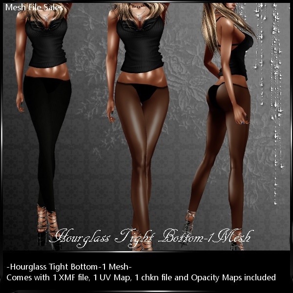 IMVU Mesh Hourglass Tight Bottoms