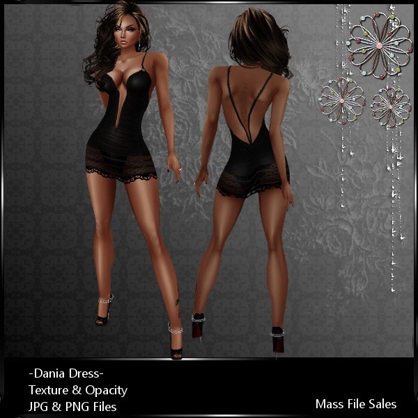 IMVU Clothing Dania Black Dress