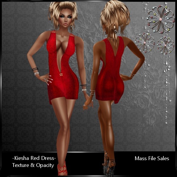 IMVU Kiesha Red AP Dress