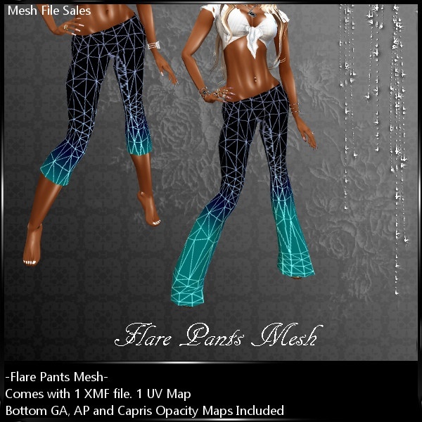 IMVU Mesh Flare Pants