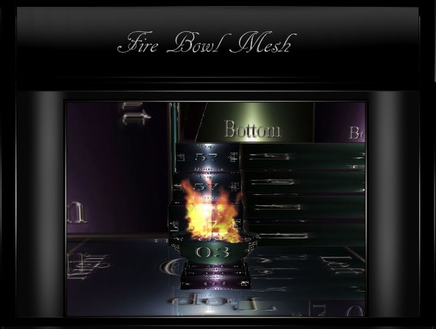 IMVU Furniture Mesh Fire Bowl