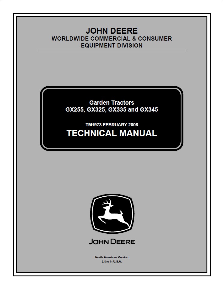 John Deere CCE GX255, GX325, GX335, GX345 Lawn and Gar - MYServiceManuals | Gx345 Wiring Diagram | | MYServiceManuals