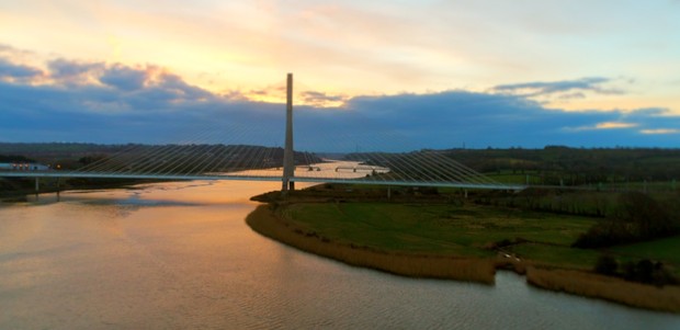 Cable - Stay Bridge over River