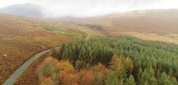 Aerial Mountain Magic Road Mahon Falls Ireland