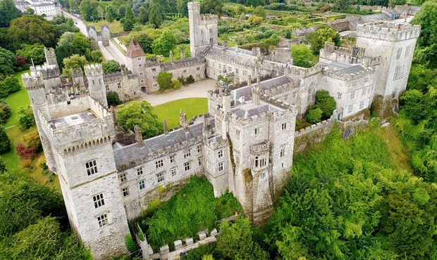 Cinematic High Definition Aerial Footage of and Irish Castle