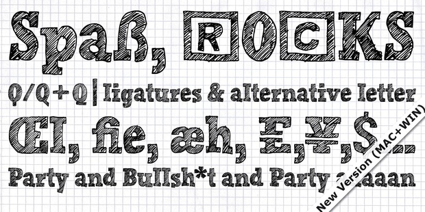 Font | Hand Scribble Sketch Rock