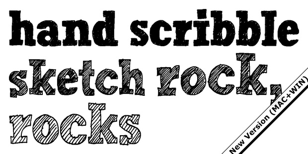 Font | Hand Scribble Sketch Rock
