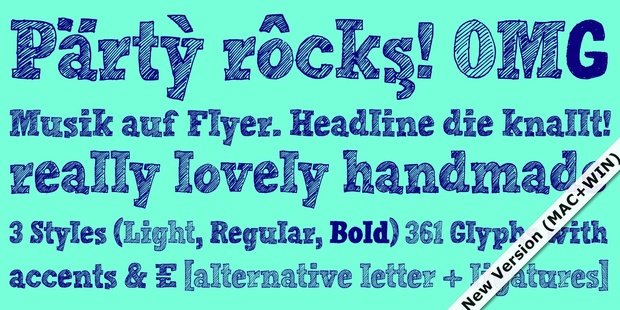 Font | Hand Scribble Sketch Rock
