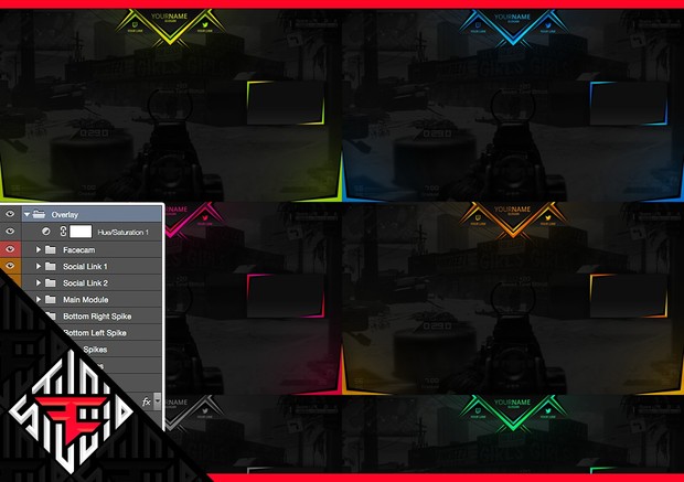 Customizable Glow Stream Overlay