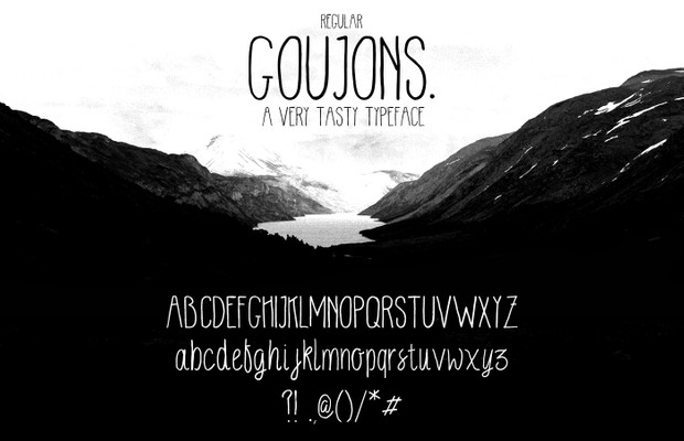 The 'Goujons' Font (Commercial Licence)