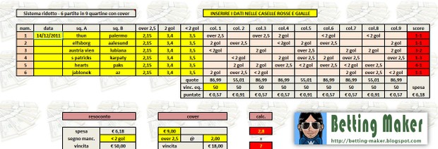 6 partite in 9 quartine con cover