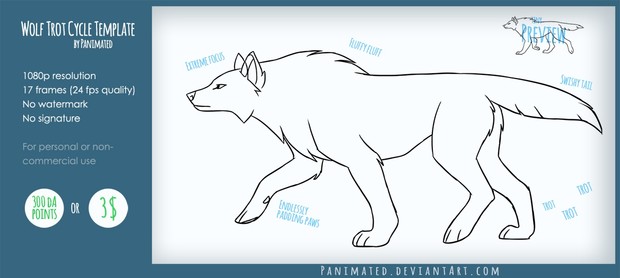 Wolf Trot Cycle by Panimated