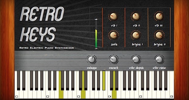 Retro Keys (Mac OSX Audio Unit plugin)