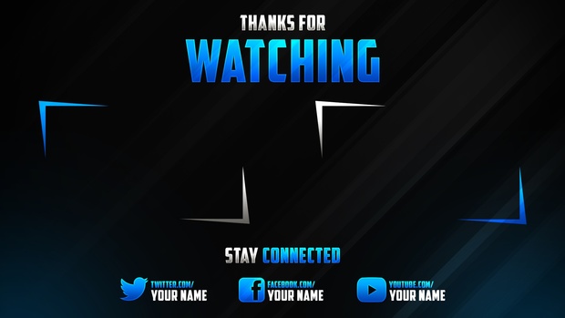 The Best 2D Youtube Outro Template 2016!!