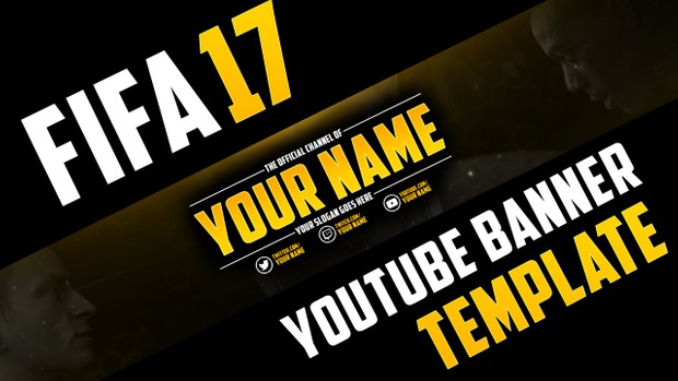 FIFA 17 YOUTUBE BANNER TEMPLATE