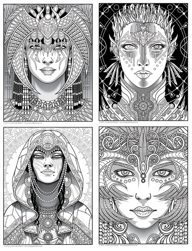 Magical Beauties Book 1 - 24 Print-You-Own Coloring Pages
