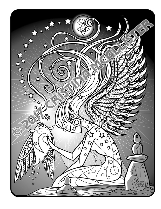 Espiritus Coloring Book, Book 2, by Cristina McAllister