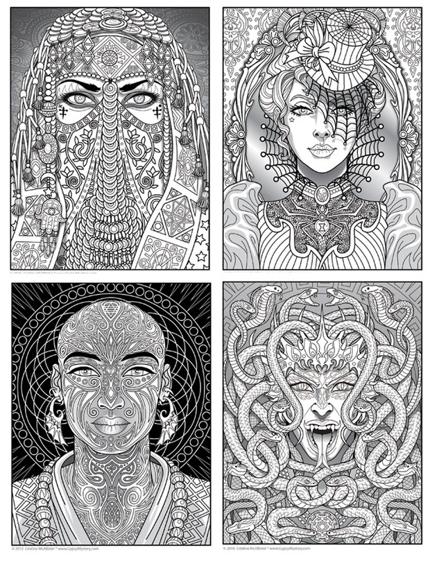 Magical Beauties Book 1 - 24 Print-You-Own Coloring Pages