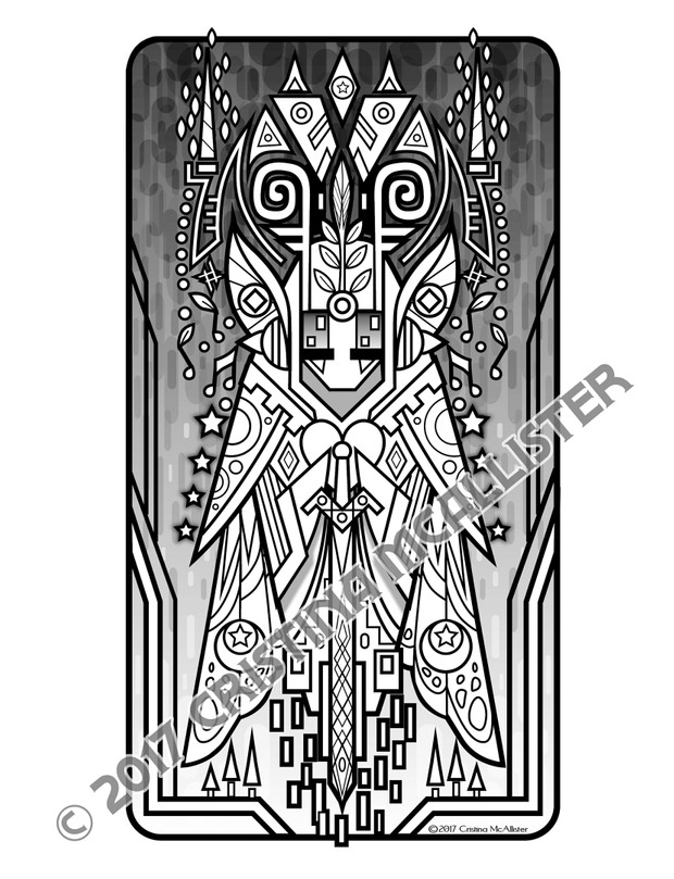 Espiritus Coloring Book, Book 2, by Cristina McAllister