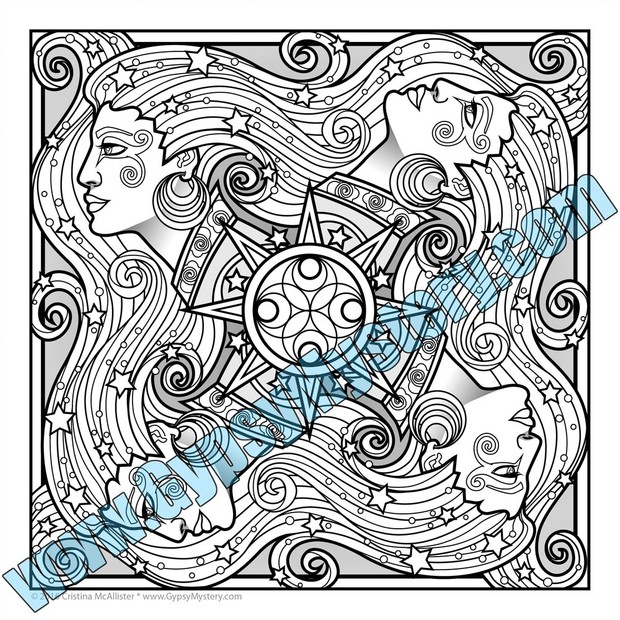 Mandala Carnival Print Pack #2 - 12 Printable Coloring Pages by Cristina McAllister
