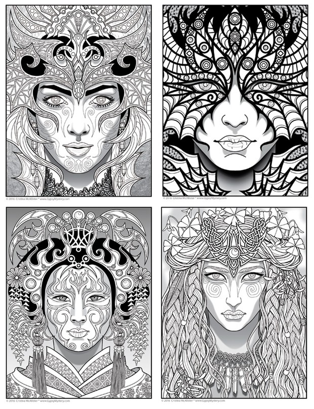 Magical Beauties Book 1 - 24 Print-You-Own Coloring Pages