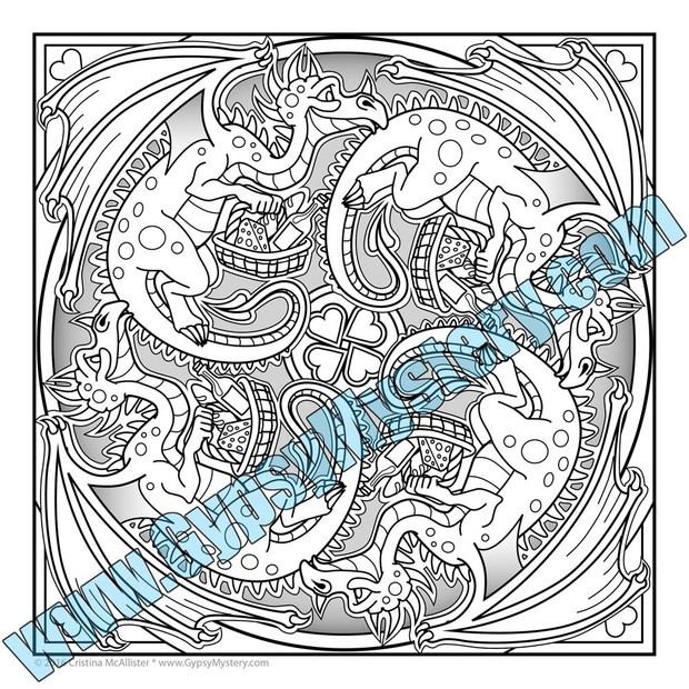 Mandala Carnival Print Pack #2 - 12 Printable Coloring Pages by Cristina McAllister