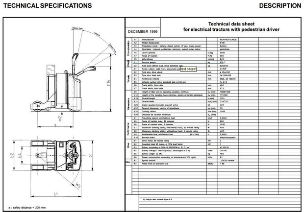 Linde Electrical Tractor Type 141: P50 Operating Instructions (User Manual)