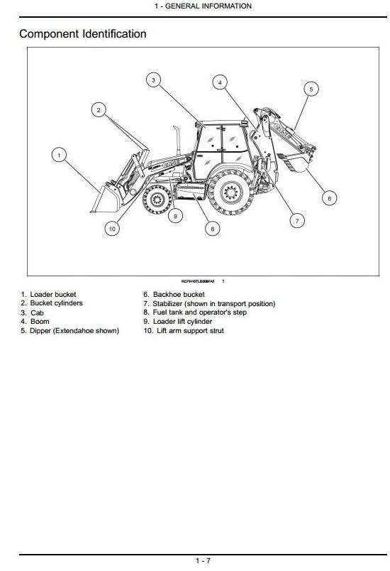 Case Backhoe Loader 580N, 580SN, 580SN-WT, 590SN Operating and Maintenance Instructions