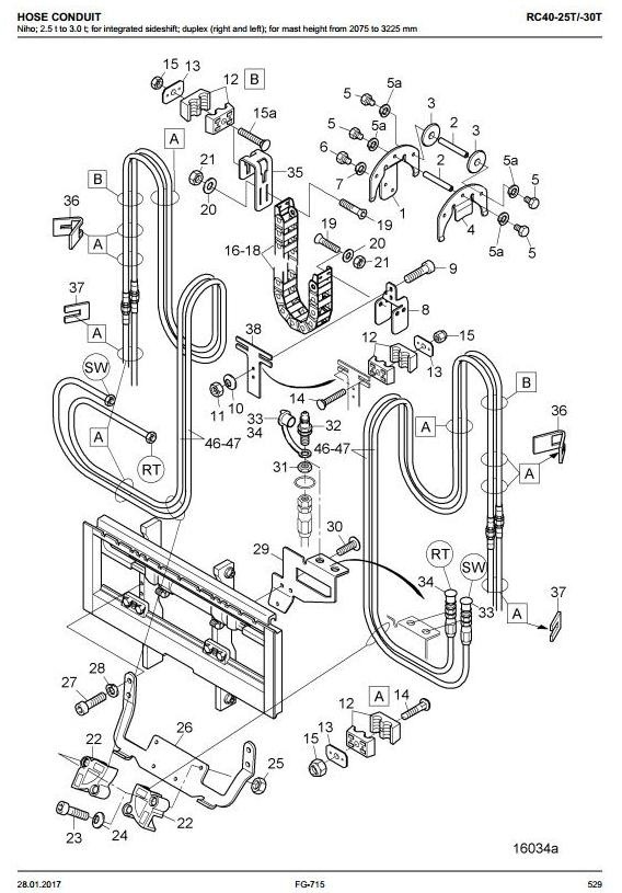 Still LPG Lift Truck Type RC40-25, RC40-30: 4019, 4020 Parts Manual