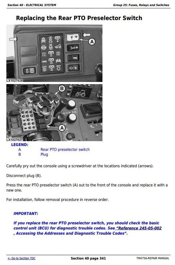 John Deere 6820, 6920 and 6920S Tractors Service Repair Manual (TM4756)