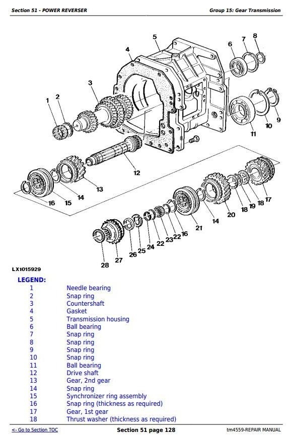 John Deere 6010, 6110, 6210, 6310, 6410, 6510, 6610 (SE) Tractors Repair Service Manual (tm4559)