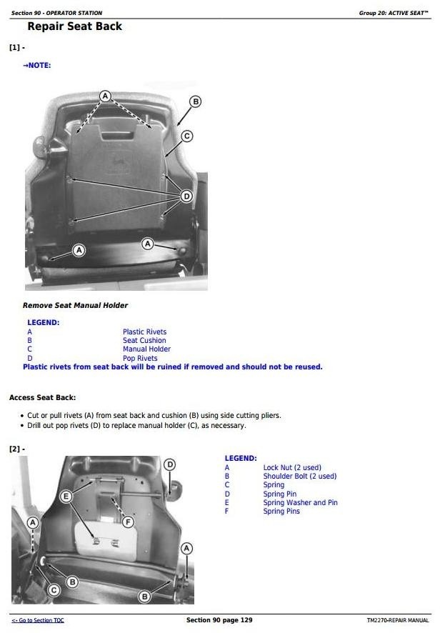 John Deere 8130, 8230, 8330, 8430 and 8530 2WD or MFWD Tractors Service Repair Manual (TM2270)