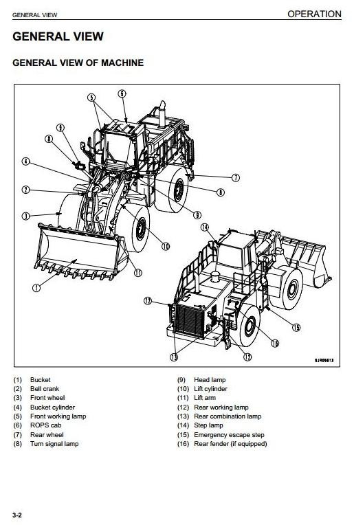 Komatsu Wheel Loader WA600-6 Galeo sn: 60001 and up Operating and Maintenance Instructions