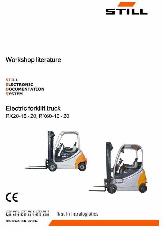 Still Electric Forklift RX20-15, RX20-16, RX20-18, RX20-20, RX60-16, RX60-18, RX60-20 Service Manual