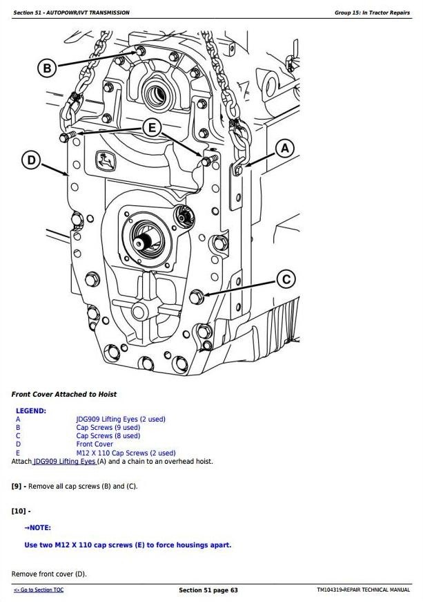 John Deere 8225R, 8245R, 8270R, 8295R, 8320R, 8345R Tractors Service Repair Manual (TM104319)