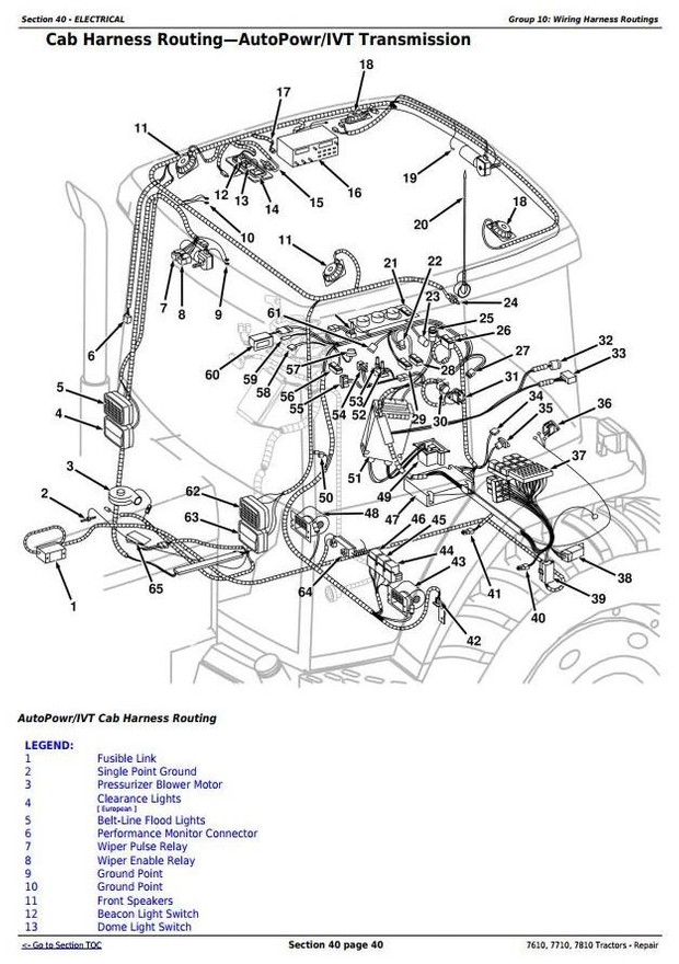 John Deere 7610, 7710, 7810 2WD or MFWD Tractors Service Repair Manual (TM1651)