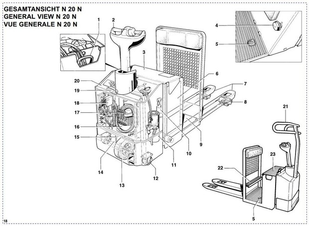 Linde Electric Order Picker Type 145: N20N Operating Instructions (User Manual)