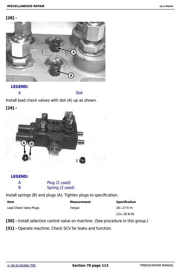 John Deere 6103, 6203, 6403 and 6603 (Latin American) Tractors Service Repair Manual (TM6020)