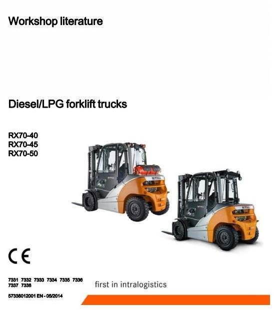 Still Forklift Truck RX70-40,-45,-50: 7331, 7332, 7333, 7334, 7335, 7336, 7337, 7338 Workshop Manual