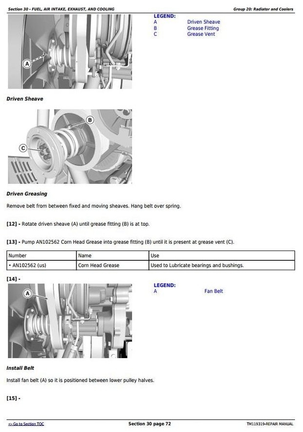 John Deere 8320RT, 8345RT, 8370RT 8RT RW (S.N.: 912001-) Tractors Service Repair Manual (TM119319)