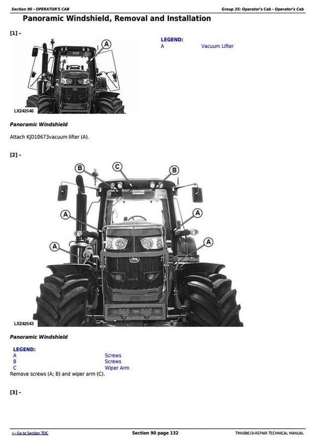John Deere 6155M, 6175M and 6195M Tier 2 Tractors Service Repair Technical Manual (TM408619)