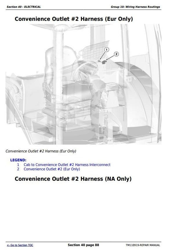 John Deere 9460RT, 9510RT, and 9560RT (9RT Series) Tractors Repair Manual (TM110919)