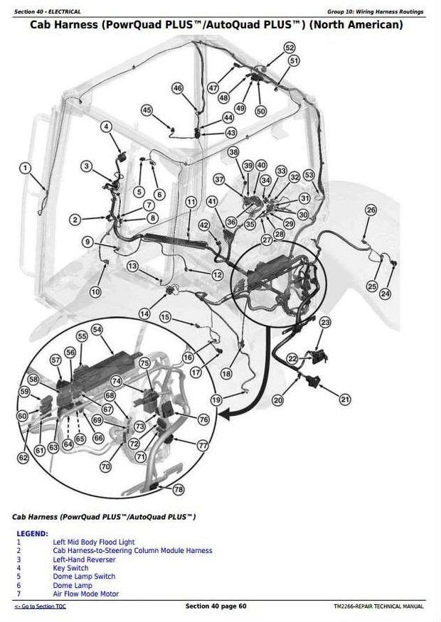John Deere 7630 7730 7830 7930 & 2204 2WD or MFWD Tractors Service Repair Manual (TM2266)