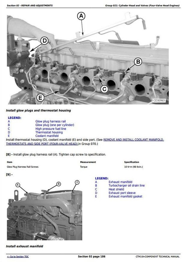 John Deere PowerTech 4.5L & 6.8L Diesel Engines (Base Engine) Component Technical Manual (CTM104)